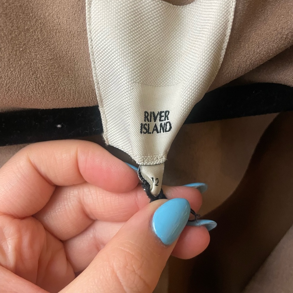River island brown/tan suede jacket - Picture 4 of 5
